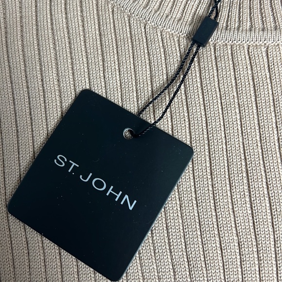 ST. JOHN collection sweater Soho Beige size M - Picture 3 of 6